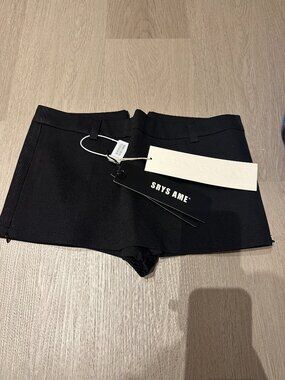SRYS AME Minimalist Side-Zip Skort Mini Skirt
